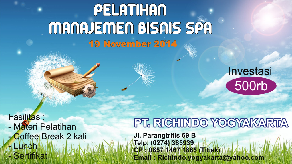 pelatihan manajemen bisnis spa November 2014