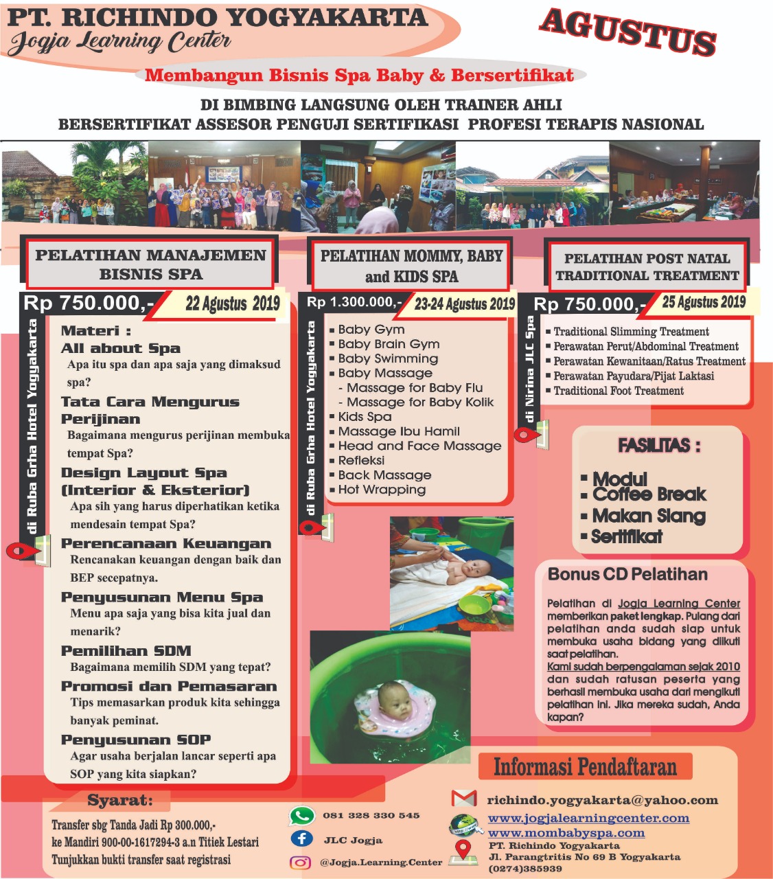 Bonus gebyar merdeka pelatihan mom baby and kids spa