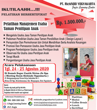Pelatihan Manajemen Penitipan Anak Bulan Agustus 2020