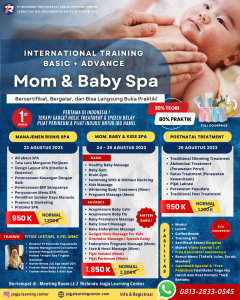 Pelatihan Mom Baby And Kids Spa Bulan Agustus 2023