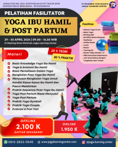 Pelatihan Fasilitator Prenatal Yoga April 2024 di Jogja Learning Center